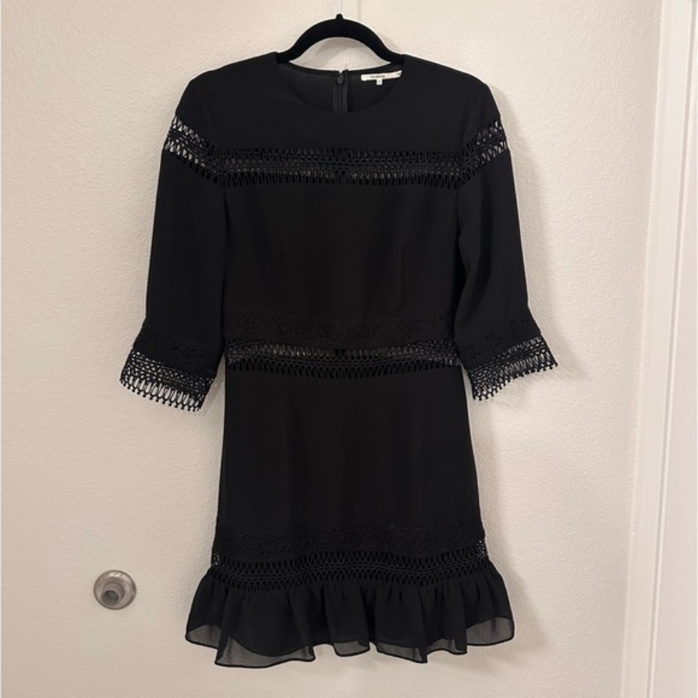 Tularosa Asher Dress size small black midi dress with lace trim - Picture 3 of 6